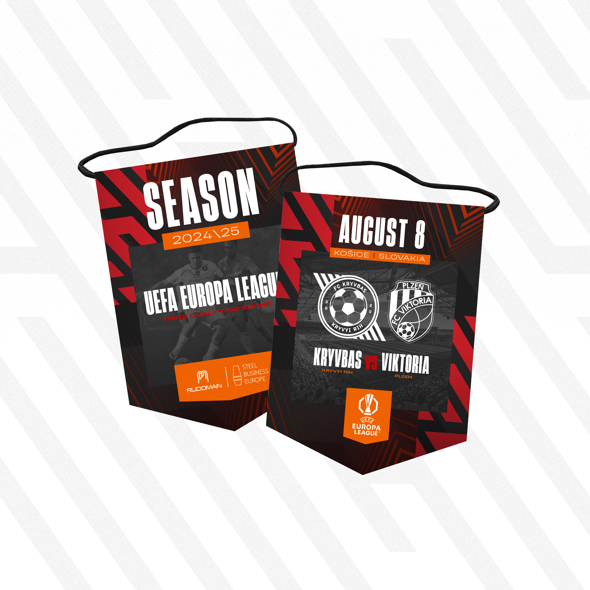 Вимпел матчевий FC KRYVBAS - FC VIKTORIA 20*28см