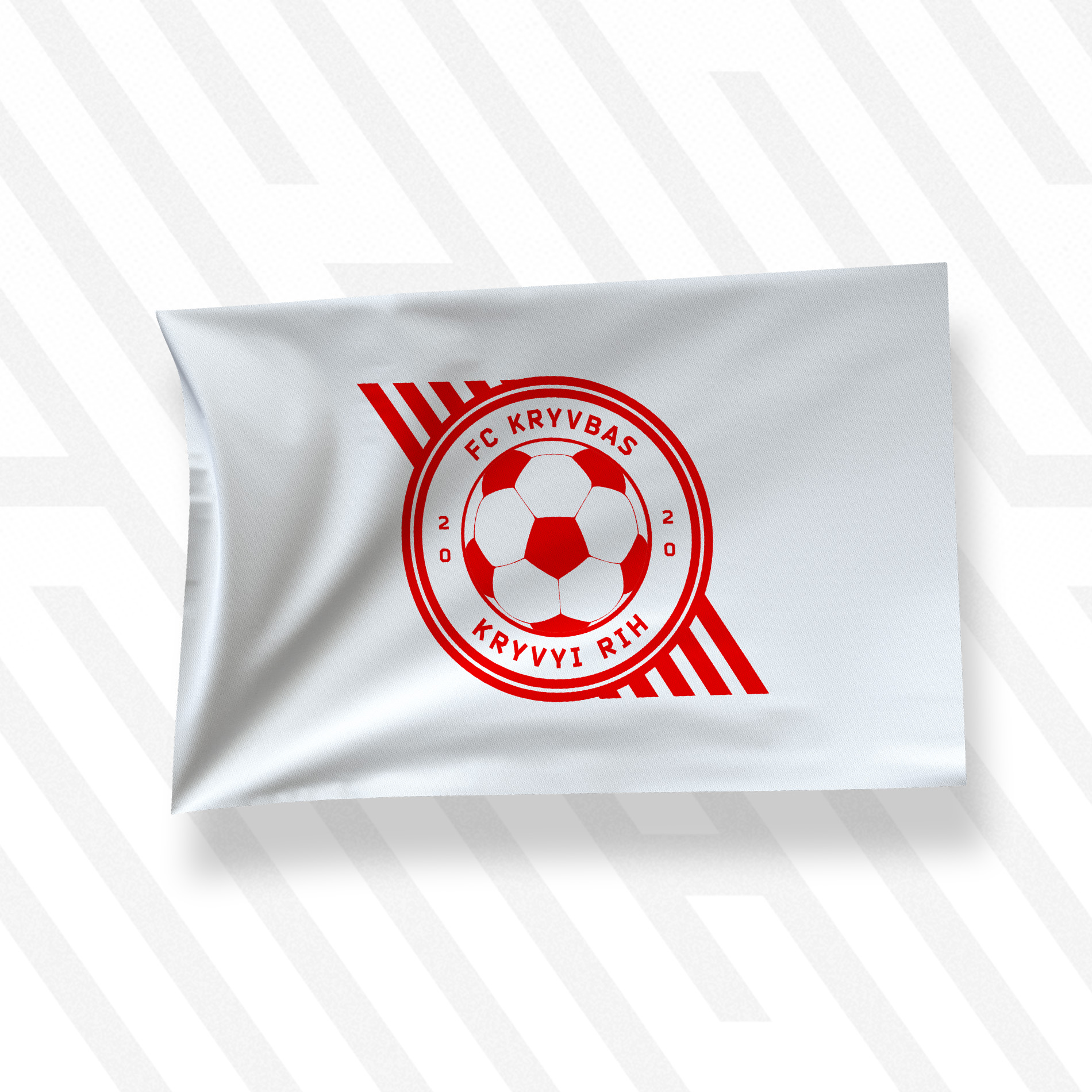 Прапор ФК Кривбас білий великий 1*1.5m