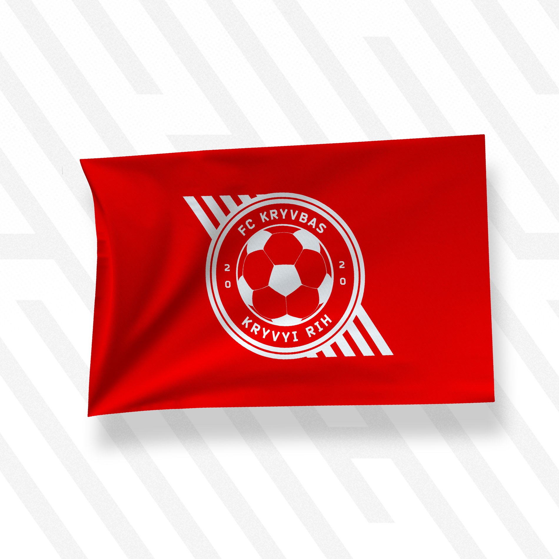 Прапор ФК Кривбас червоний великий 1*1.5m