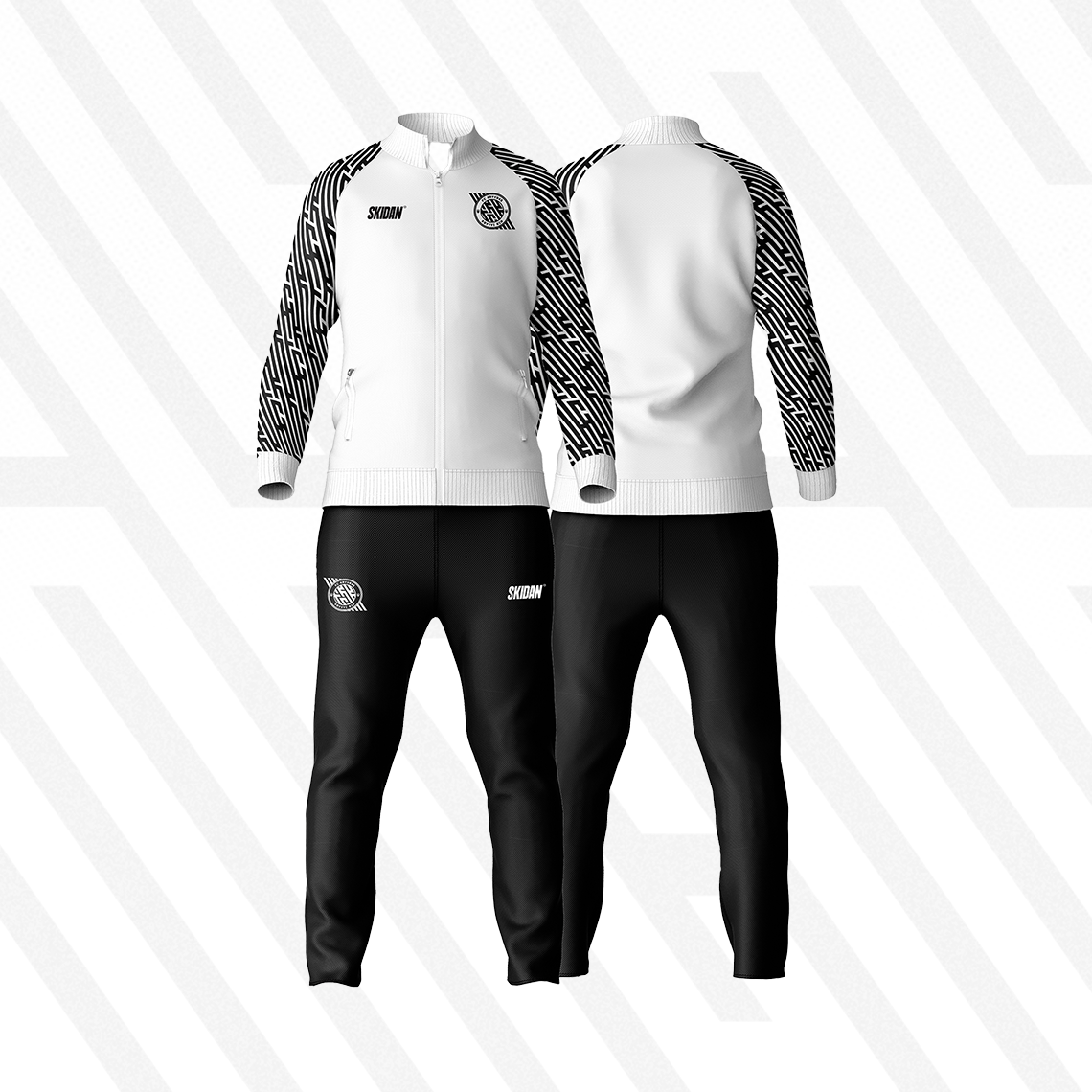 Костюм спортивний чорно-білий "SKIDAN" L